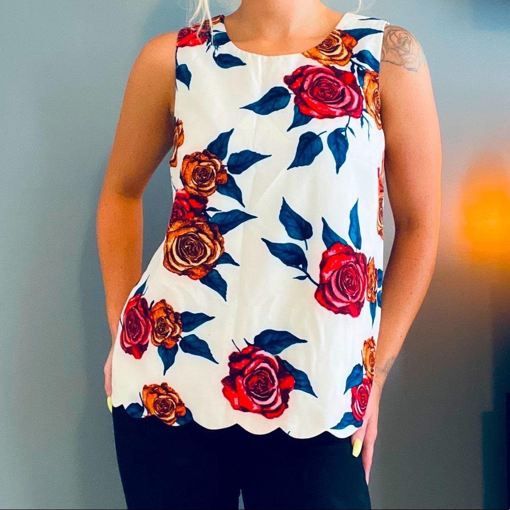 Darling thick chiffon dressy sleeveless blouse